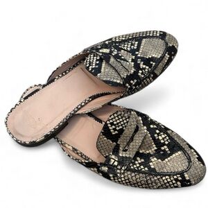 J. Crew Stylish Snake Print Women's Loafers Leather Sz 8.5